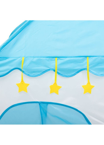 Детская игровая палатка домик для детей голубая 125х100х120 см палатка для игр и отдыха ProDobro (364190003)