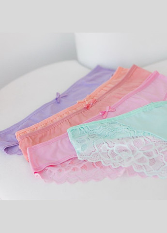Трусы женские слипы с кружевом сзади 5 шт Nicoletta (304841282)