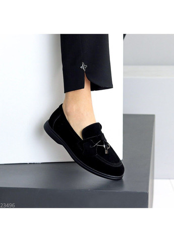 Hengji 291 Лоферы Замшевые Черные с украшением черный з натуральная замша, китай — демисезон (317235097)