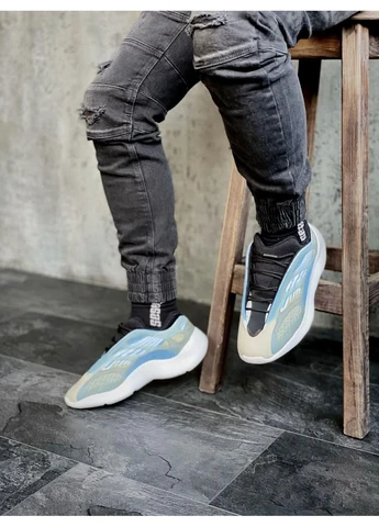 Синій кросівки чоловічі adidas yeezy boost 700 v3 azael blue адідас ізі буст сині демісезон No Brand