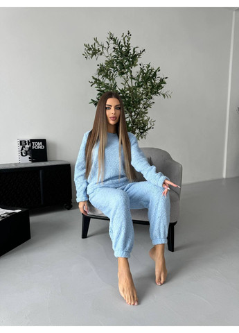 Голубая всесезон плюшевый костюм мейзи — замеры в описании свитшот + брюки DK/DL Мода без кордонів