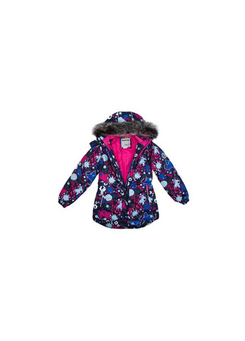 Комбінований зимній комплект верхнього одягу renely 1 41850130 фуксиа з принтом/темно-синій 122 (4741468979601) Huppa