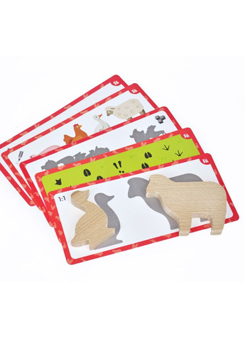 Деревянный игровой набор "Фигурки животных" 900521, 17 деталей Igroteco (304411993)