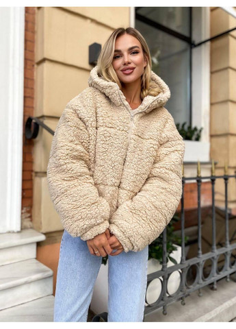 Бежевый зимний Пуховик аляска Po Fanu