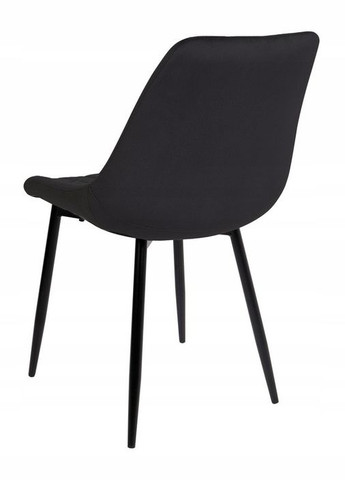 Обідній стілець Lagos велюровий чорний. Стиль - гламур No Brand (347311602)