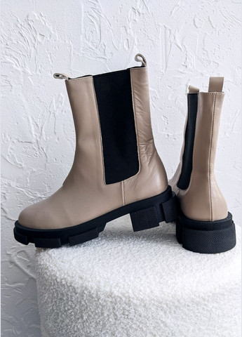 Осенние идеальные кожаные челси на высокой подошве челси INNOE