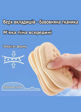 Вкладыши в обувь для реставрация задника или для уменьшения размера в наборе 1 беж и 1 черный 3мм No Brand (314808517)