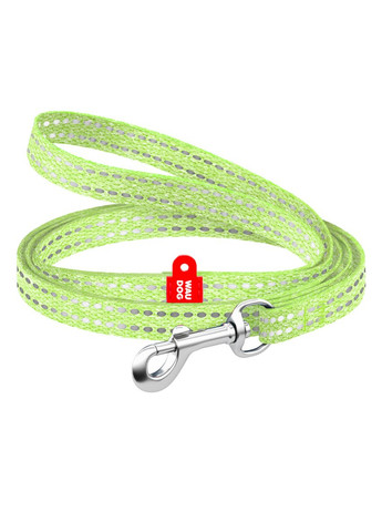 Повідець для котів та дрібних порід собак Re-cotton світловідбиваючий, XS, Ш 10 мм, Д 200 см салатовий WAUDOG (322642141)