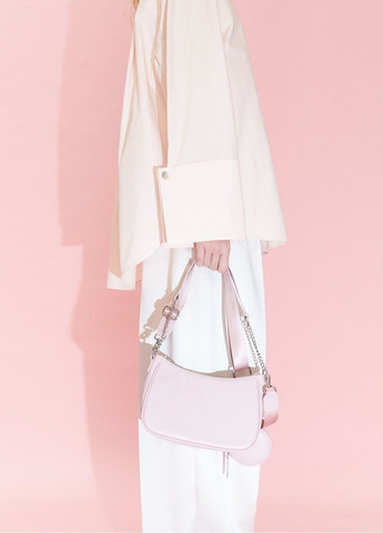 Пудровая кэжуал рубашка однотонная H&M