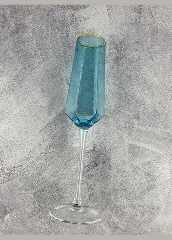 Келих для шампанського Бірюза GXF01A-B-gd 180 мл Olens (364103714)