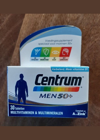 Мультивітаміни та мінерали для чоловіків після 50 років Men 50 Plus (30 шт) Centrum (280265928)