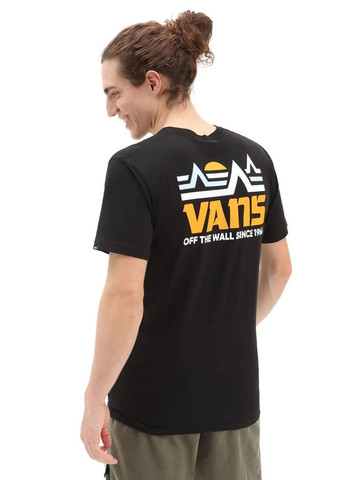 Чорна футболка з коротким рукавом Vans