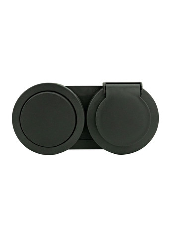 Выключатель 1-клавишный + Розетка с заземлением с крышкой xOne Horoz Electric (346089747)