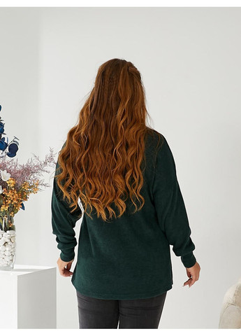 Пляшковий зелений демісезонний светр жіночий повсякденний пуловер Style Point