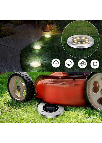 Уличный фонарь на солнечной батарее 4 шт с автоматическим включением садовый светильник с 8 светодиодами No Brand (361161957)