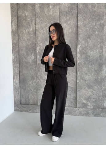 Костюм двійка костюмка гарної якості,бомбер укорочений та штани вільного крою Україна (355793810)