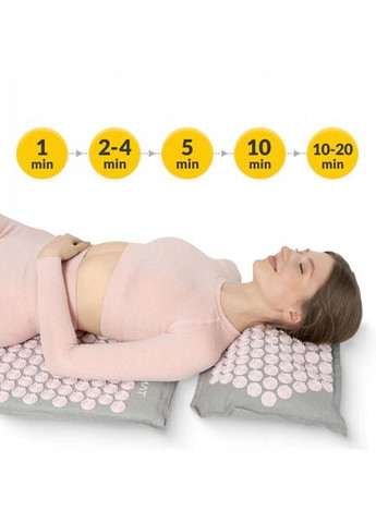 Килимок акупунктурний з подушкою Eco Mat Аплікатор Кузнєцова Grey/Pink () 4FIZJO P-5907739312174 (275653990)