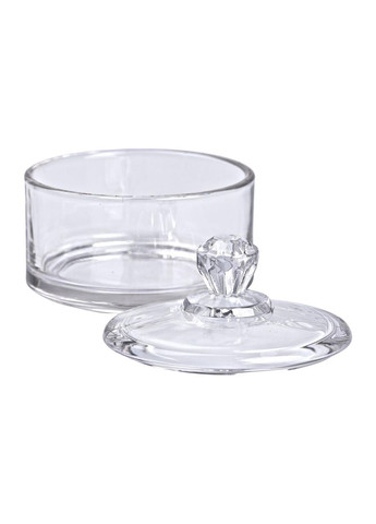 Конфетница с крышкой Ø 10 см стеклянная HP-YH-24 Yiwu (322654145)