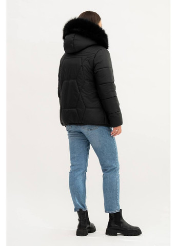 Черная зимняя куртка женская большого размера SK