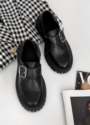 No Brand Лофери жіночі шкіряні лофери чорний з натуральна шкіра, — демісезон (317752998)