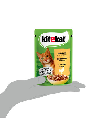Вологий корм для котів КІТЕКАТ з Куркою в соусі, 85 г Kitekat . (303701217)