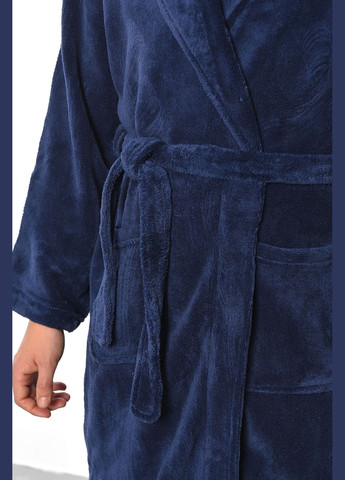 Халат чоловічий махровий темно-синього кольору Let's Shop (307008818)