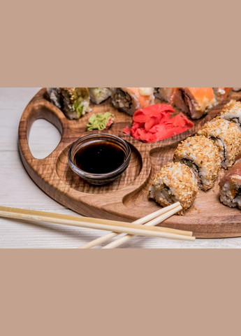 Дерев'яна тарілка для закусок L Оригінальна тарілка з логотипом EcoWalnut (295266052)