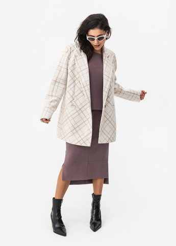 Белый женский жакет vanilla Garne полосатый - демисезонный