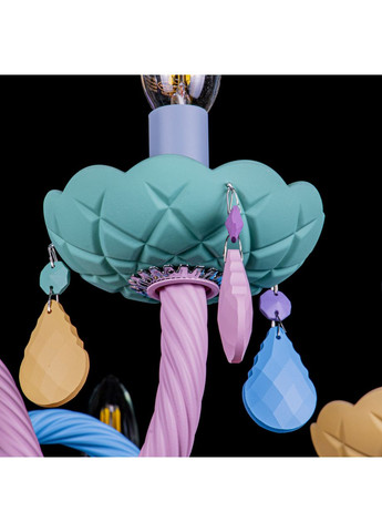 Скляна люстра свічка на 6 лампочок 0313A/6/COLORS No Brand (352229499)