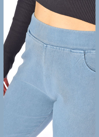 Джинси жіночі напівбатальні звужені блакитного кольору. Let's Shop - (311280708)