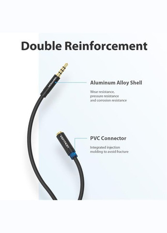 Кабель Audio 3.5 мм - 3.5 мм, M/F, 1 м, (BHBBF) Vention (336951132)