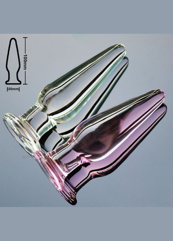 Анальна пробка 3 см із скла прозора Lynx Ice Rose Plug скло Focus (303903035)