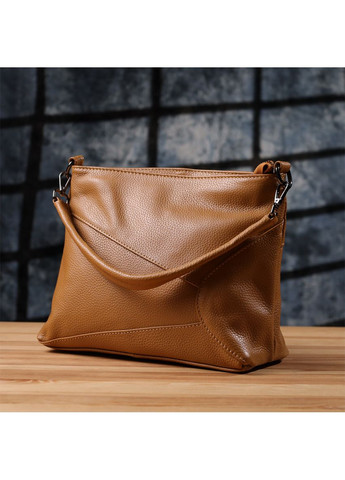 Женская сумка на два отделения из натуральной кожи 23015 Светло Vintage (357207694)