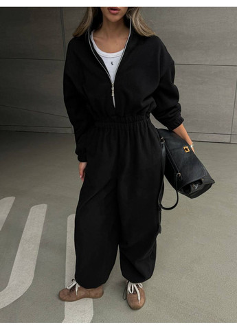 Флисовый комбинезон — ЗАМЕРЫ В ОПИСАНИИ DK/DL Мода без кордонів комбинезон-брюки однотонный чёрный повседневный флис