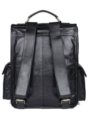 Кожаный рюкзак Vintage с карманами для мужчин и женщин черный (sku_14967) No Brand (329860400)