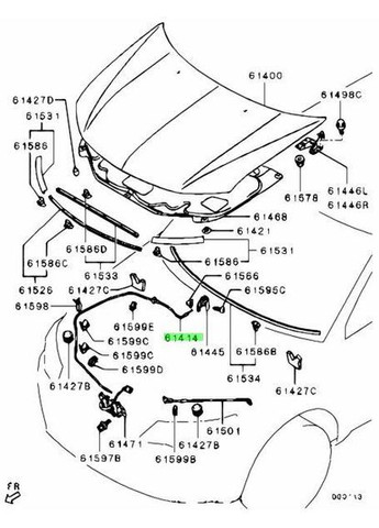 Трос замка капота MATOMI CAB2501 аналог 5910A004 Outlander 2007–2012 OEM (366814459)