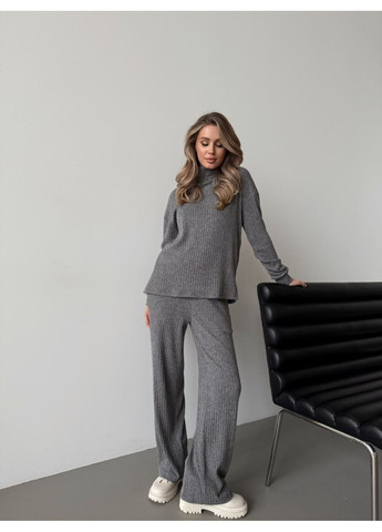 Костюм (кофта, брюки), цвет Серый Fashion (361310337)