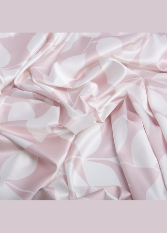 Тканина плательна атлас шовк листя пудра IDEIA (275869501)