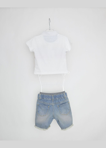 Голубой летний комплект(футболка+шорты) Marasil