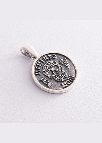 Срібний кулон Memento mori 133134 Oniks (276000933)
