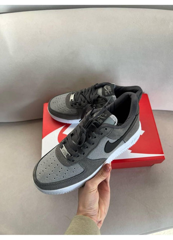 КРОССОВКИ ЖЕНСКИЕ NIKE AIR FORCE 1 LOW GREY НАЙК АИР ФОРС 1 ПРЕМИУМ No Brand серые демисезоны (368888205)