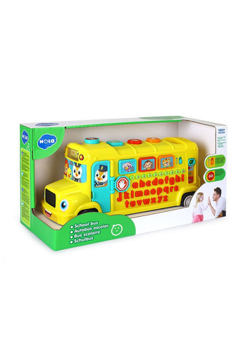 Музыкальная развивающая игрушка Школьный автобус на английском языке 22х18х40 см Hola Toys (289363642)