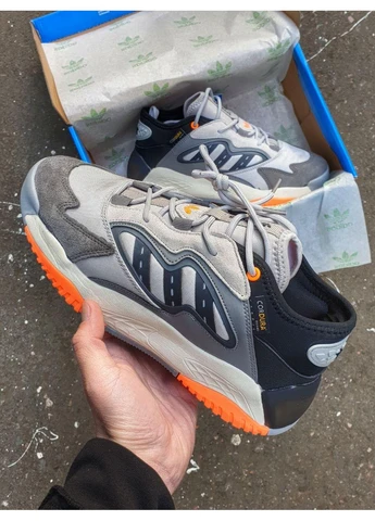 Черные летние кроссовки adidas streetball 2 grey black orange адидас стритбол No Brand