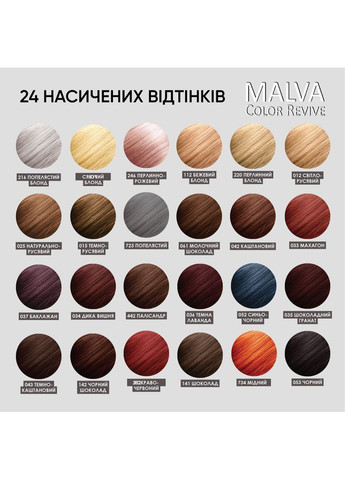 Стійка крем-фарба для волосся Color Revive відтінок 42, каштановий, 103 мл Malva 4820000308489 (366578591)