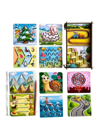 Деревянные трафареты для детей маленькие, 12 шт. Ubumblebees (365640906)