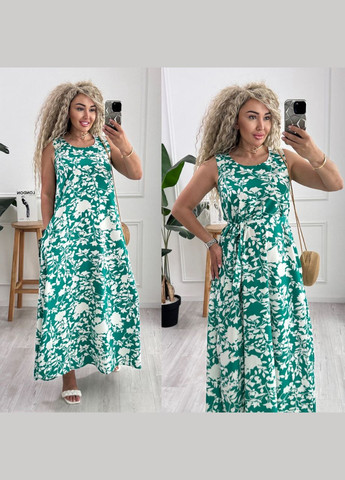 Зелена повсякденний, кежуал жіноча сукня Style Point з абстрактним візерунком