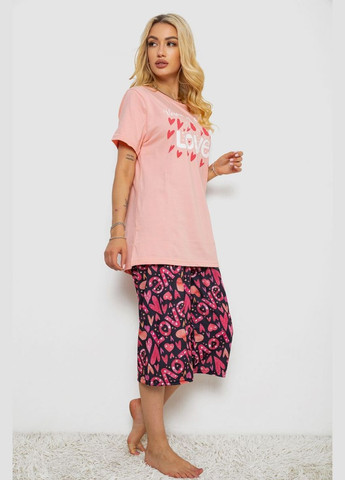 Персикова піжама жіноча з принтом Polkan 243R10388