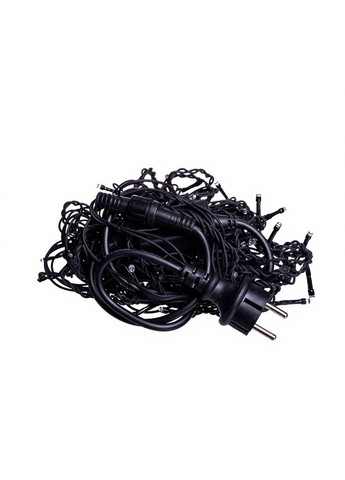 Новогодняя гирлянда Бахрома 6 м 105 LED черный провод мультиколор для украшения фасадов и террас светодиодная бахрома Garlando (370432165)