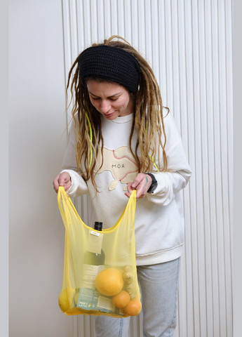 Сумка Майка стандарт жовта — легка, з переробної сітки Morkwa (329910516)