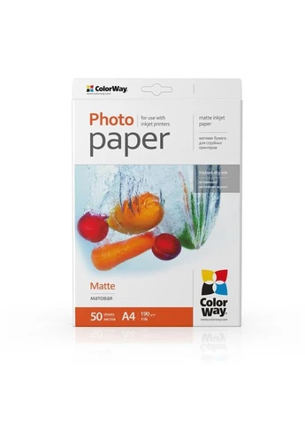 Фотопапір CW матовий 190г/м2 A4 50арк (PM190050A4) Colorway (370621219)